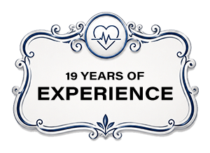 19 years of experience badge